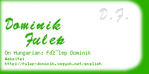 dominik fulep business card